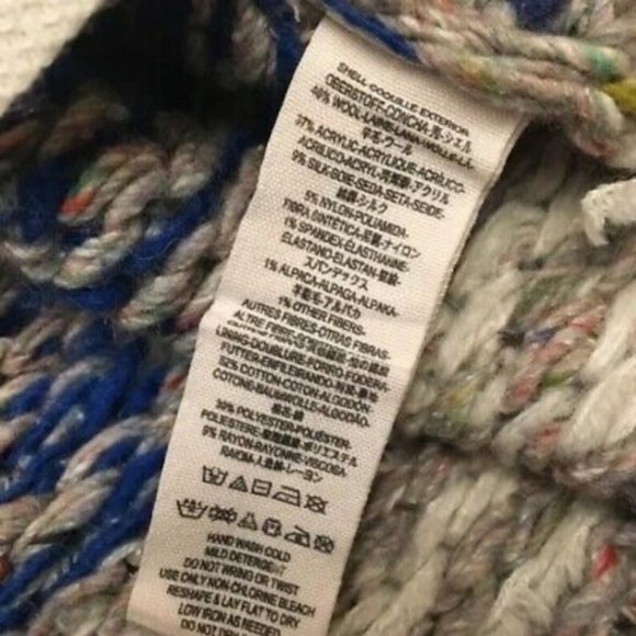 FREE PEOPLE Fireworks Alpaca Knit Wool Silk Cardigan Heavyweight Coat EUC sz S - Picture 12 of 16